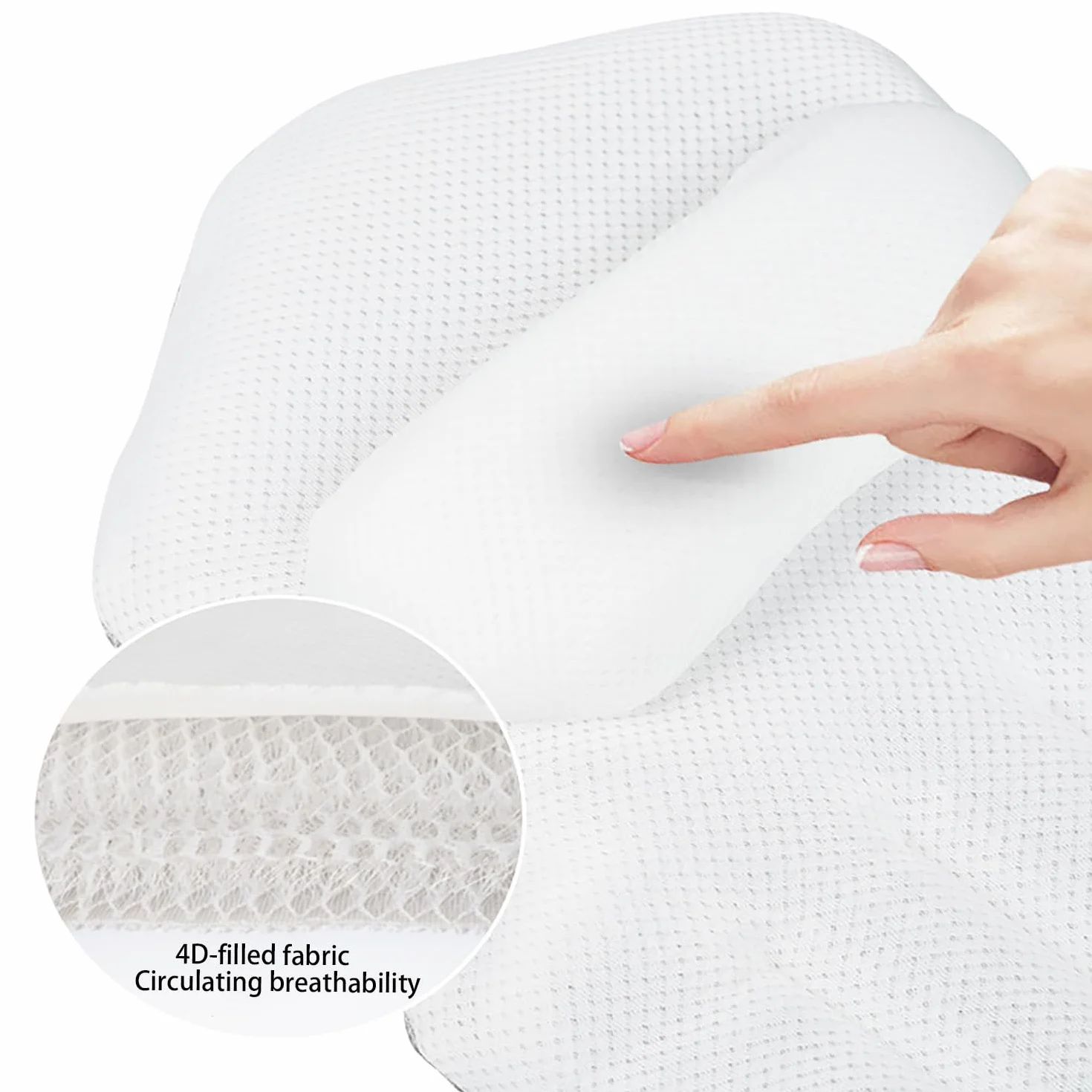 Cuscino per Vvasca da Bagno,con Supporto lombare Staccabile e Sacco per la Biancheria,Accessori Spa per un Relax Confortevole,per Immergersi Nella Vasca da Bagno (Bianco)