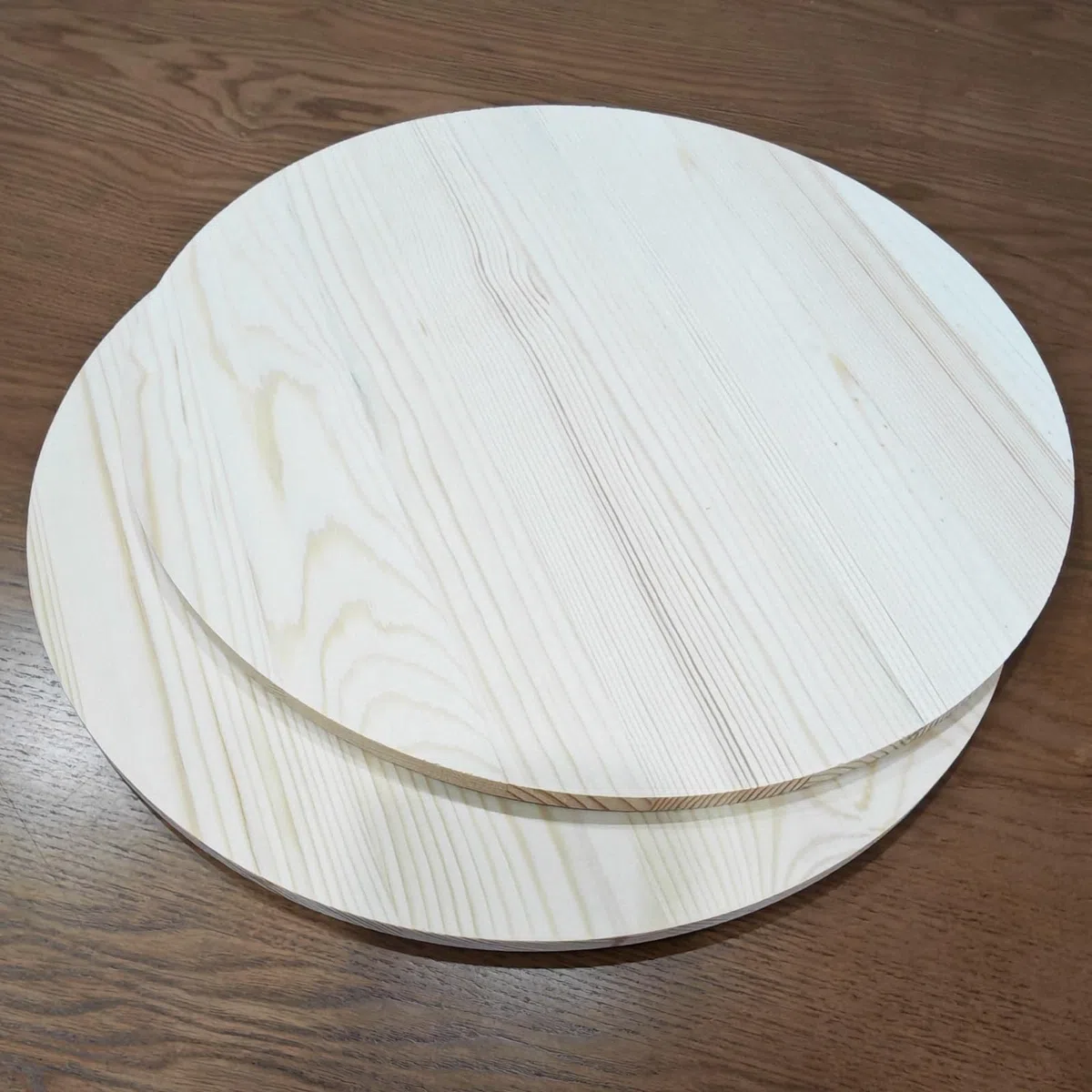 Placca rotonda in legno di pino, vuota, non finita, per progetti artigianali, incisione, combustione del legno, pittura (35 x 1 cm/2 pezzi)
