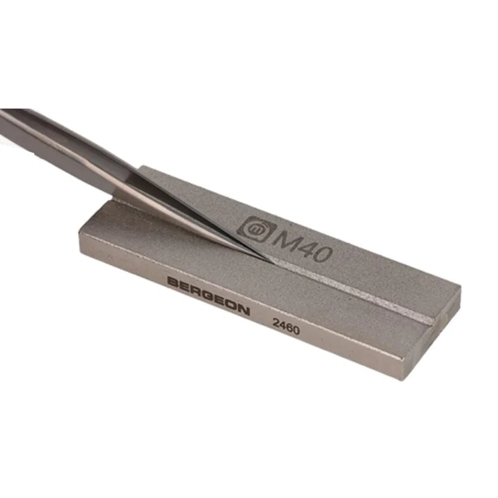 Bergeon 2460 - Pietra abrasiva per pinzette, strumento orologiaio, 6 x 75 x 25 mm