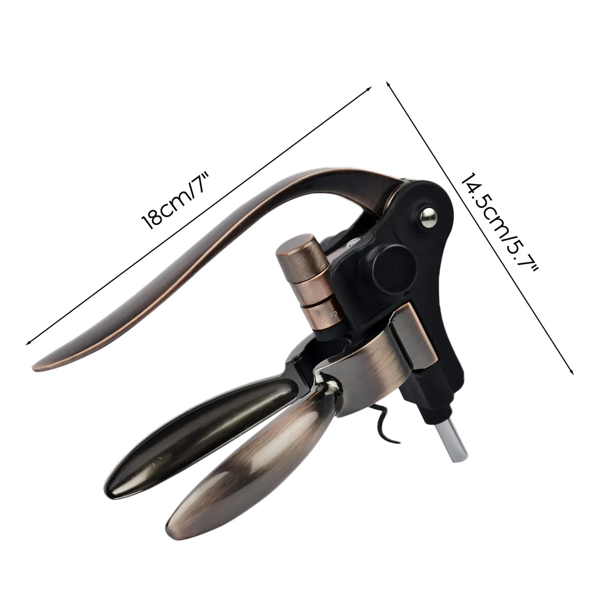 Cavatappi Vino,Apribottiglie Manuale,Cavatappi Manuale a leva Manuale con Pompa,Ergonomico,Per Cucina, Ristoranti e Bar