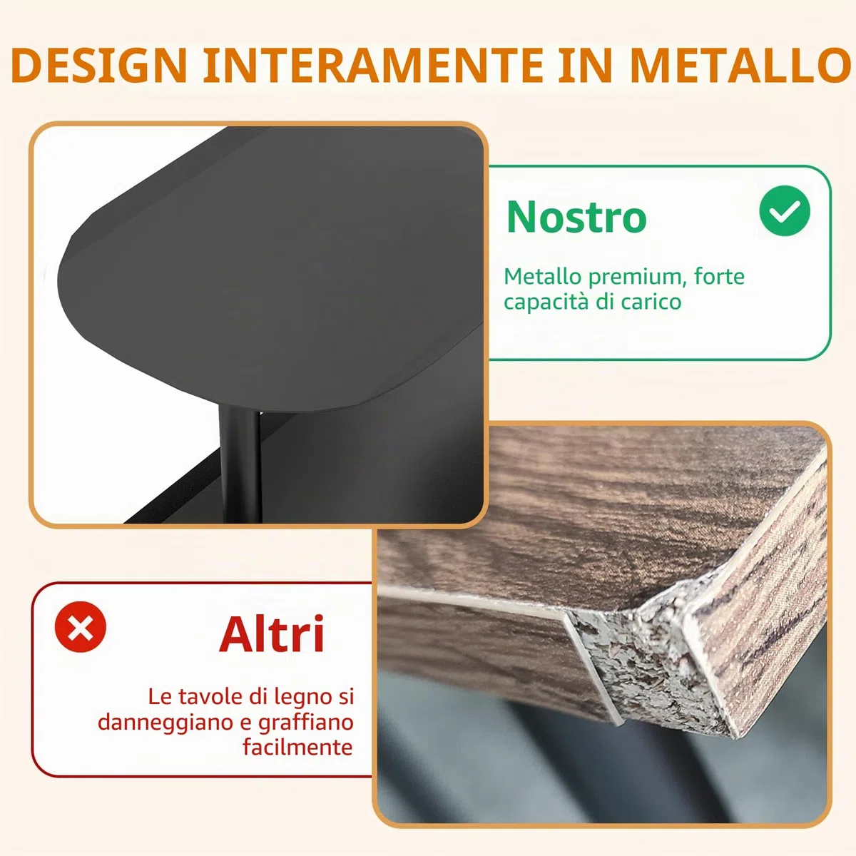 STWWO Organizzatori da Cucina Scaffali da Banco 3 Ripiani Metallo Regolabile Scaffale Portaspezie Scaffale per Condimenti Organizzatore da Bancone Ultifunzionale per Cucina Bagno Bar, Nero