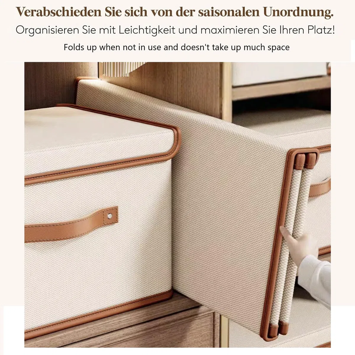 2 pezzi Scatole per Armadio,38L scatole portaoggetti pieghevoli,Contenitori Organizer armadio per Piumoni, Scatola trasloco, Buste Pieghevole per Indumenti, Coperte, Biancheria da Letto