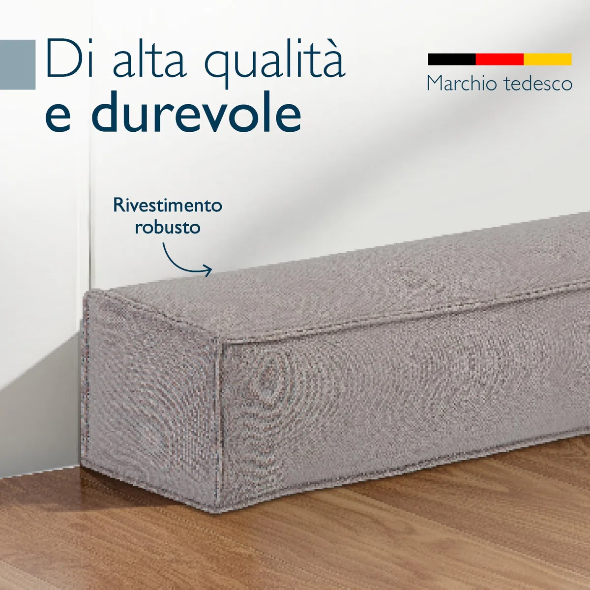 Beautissu Paraspifferi Sottoporta Magnetico 90 cm – Salsicciotto Paraspifferi Porta Finestre Ingresso Isolante – Stoffa Grigio Chiaro – Risparmio Energetico – Parafreddo per Porte e Finestre – Marin