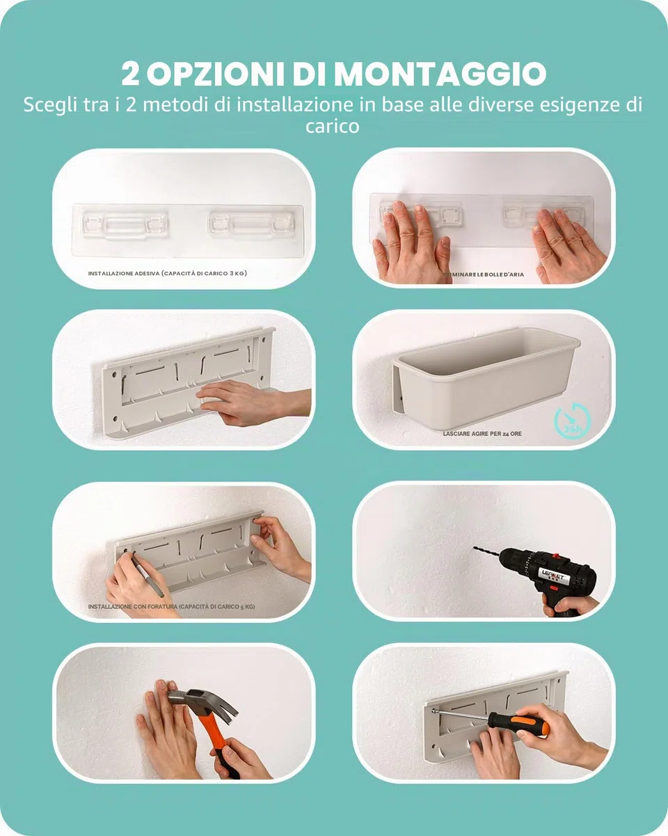 Baffect 2 pezzi Organizzatore mobile per cestello scorrevole per bagno in cucina, cassetti estraibili sotto organizer per lavandino Cestini scorrevoli fissati a parete per dispensa Doccia (grigio)
