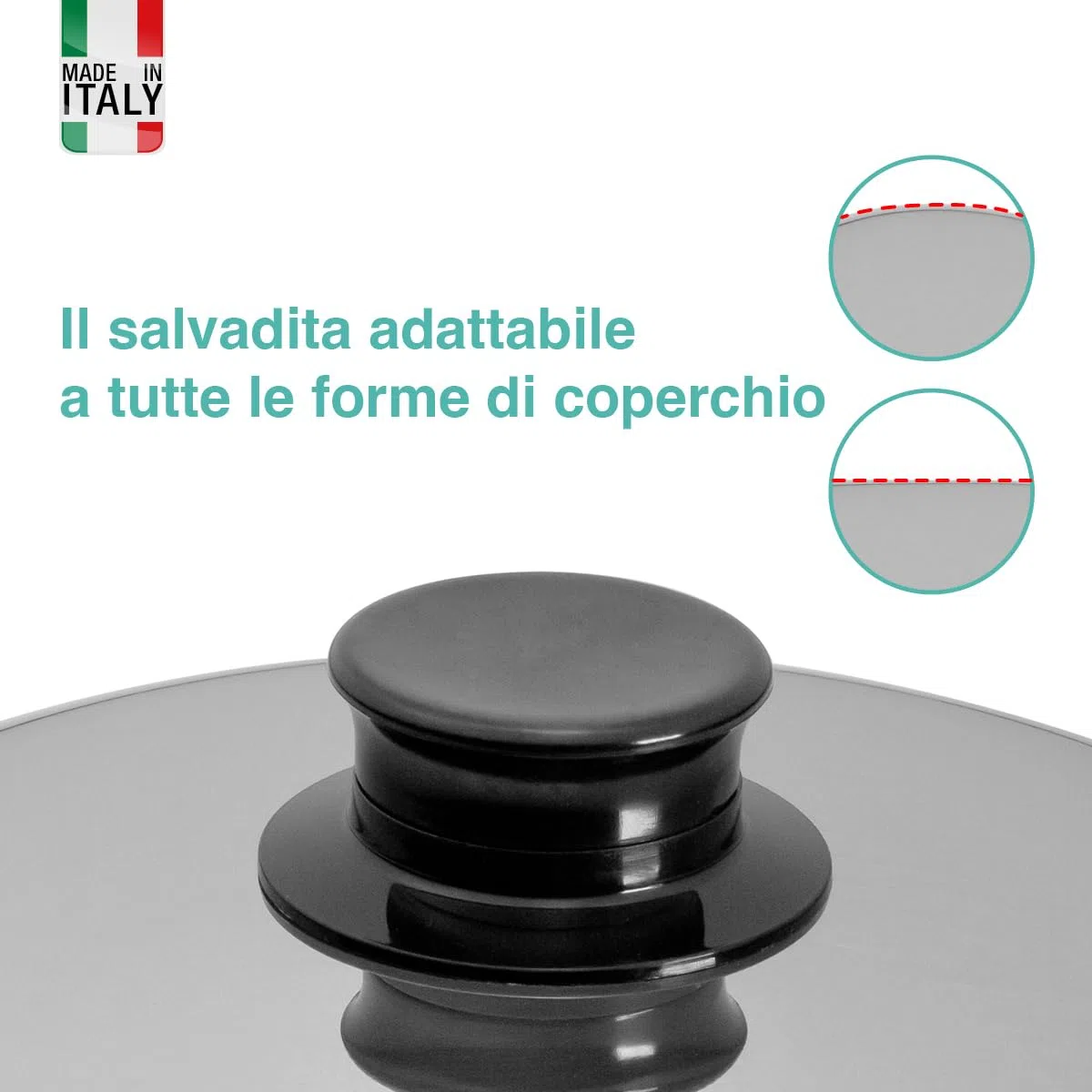 OPPAHA Pomello Universale per Coperchi Pentole 3 Pezzi con Filettatura 5 mm in Ottone e Bachelite Resistente al Calore Compatibile con Vari Marchi