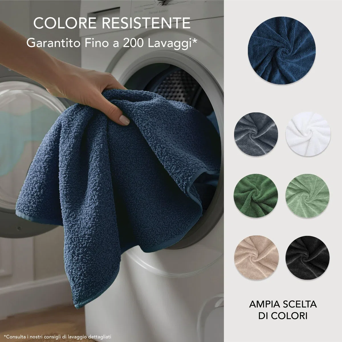 Ôhm Set Asciugamani Bagno 4 Pezzi in Cotone 500 g/m² Blu scuro OEKO-TEX Standard 100 – 2 Teli Doccia 70x140 + 2 Asciugamani Viso 50x100 – Morbidi e Assorbenti