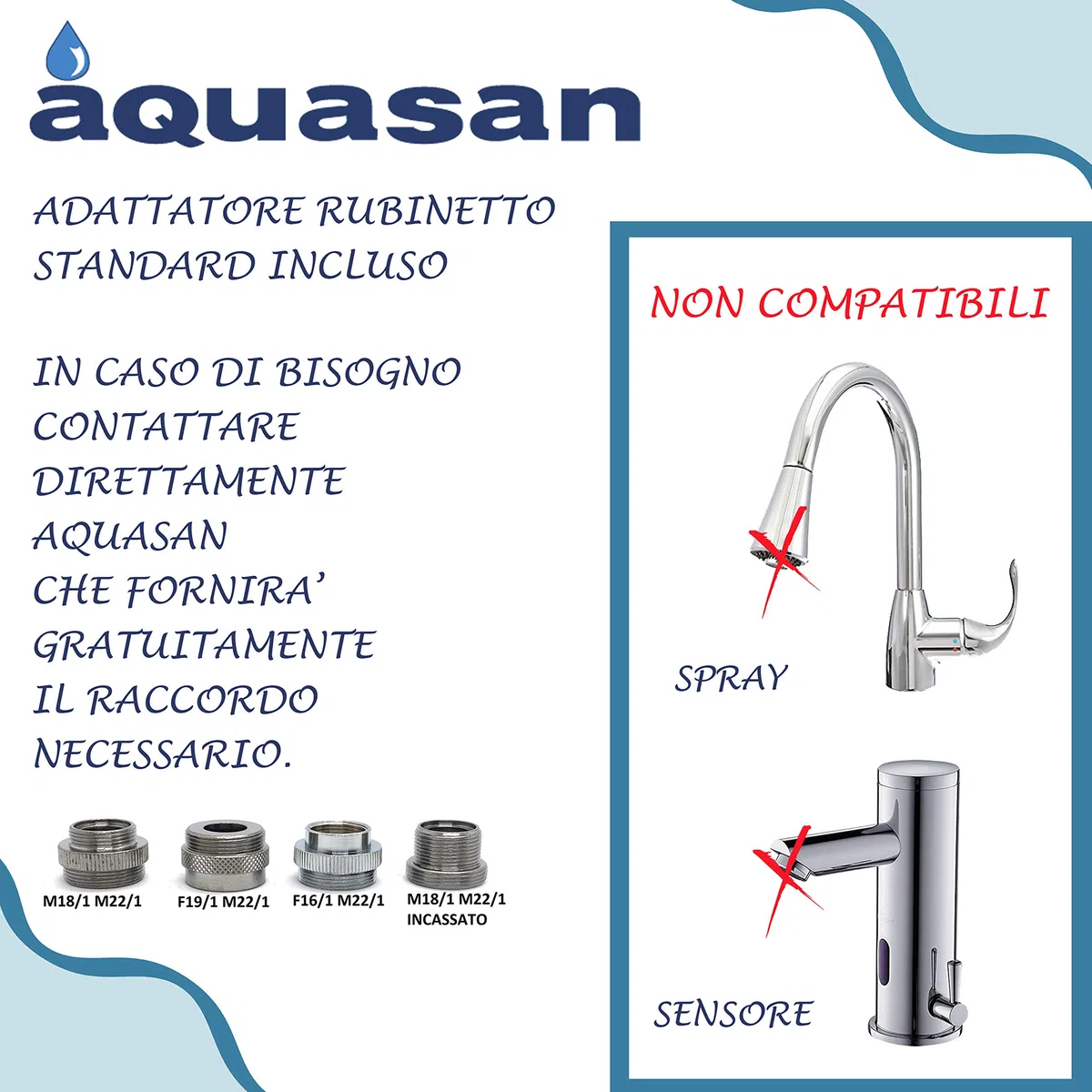 Aquasan Aquacompact Filtro Rubinetto Depuratore Microfiltrazione Filtraggio Acqua Potabile Sistema Filtrante Multi Stadio per Rubinetto Riduce Batteri Microplastiche Rimuove Gusto Odore Indesiderati
