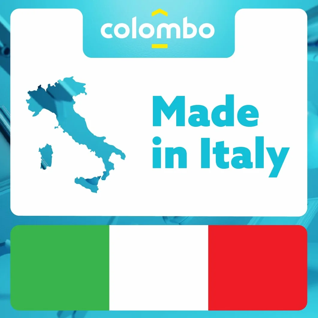 Colombo Stendibiancheria Verticale Alpina 40 | Stendino Verticale Pieghevole Salvaspazio in Acciaio Antiruggine con Ruote Antigraffio e Portagrucce | Stenditura 40m | Made in Italy