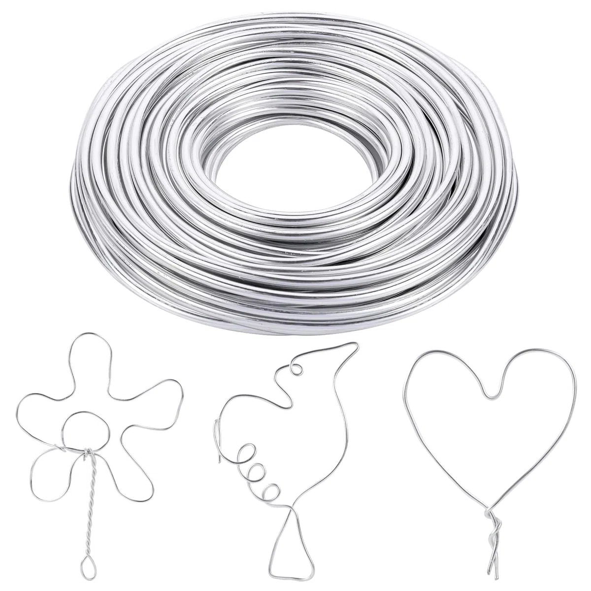 Filo di Alluminio 2 mm x 30 m, Metallico Modellabile per Gioielli, Ferro Inossidabile per Gioielleria Artigianale