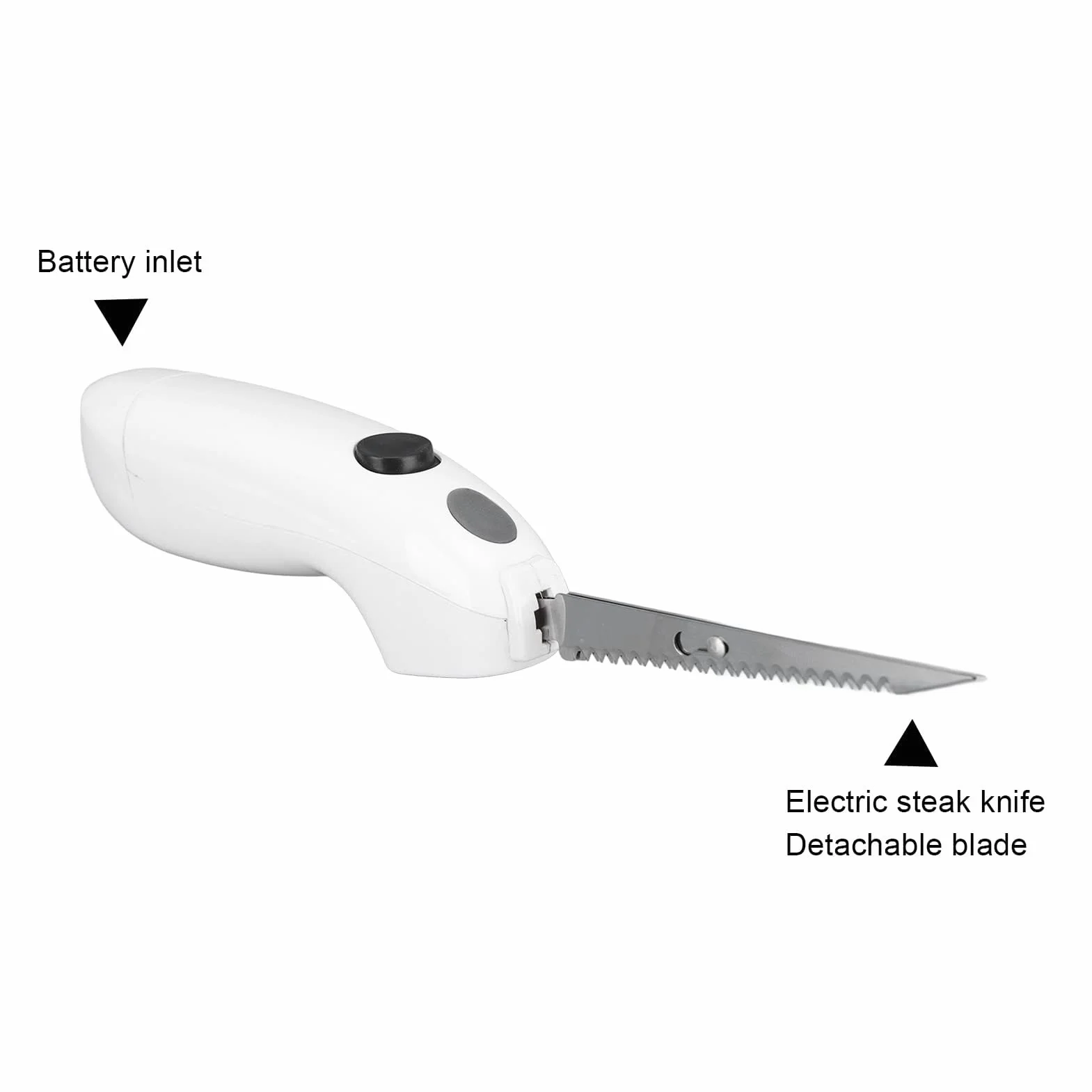 Coltello elettrico Senza Fili per Sfilettare, Acciaio Inox, Bistecca, Trinciante, Tacchino, Pane