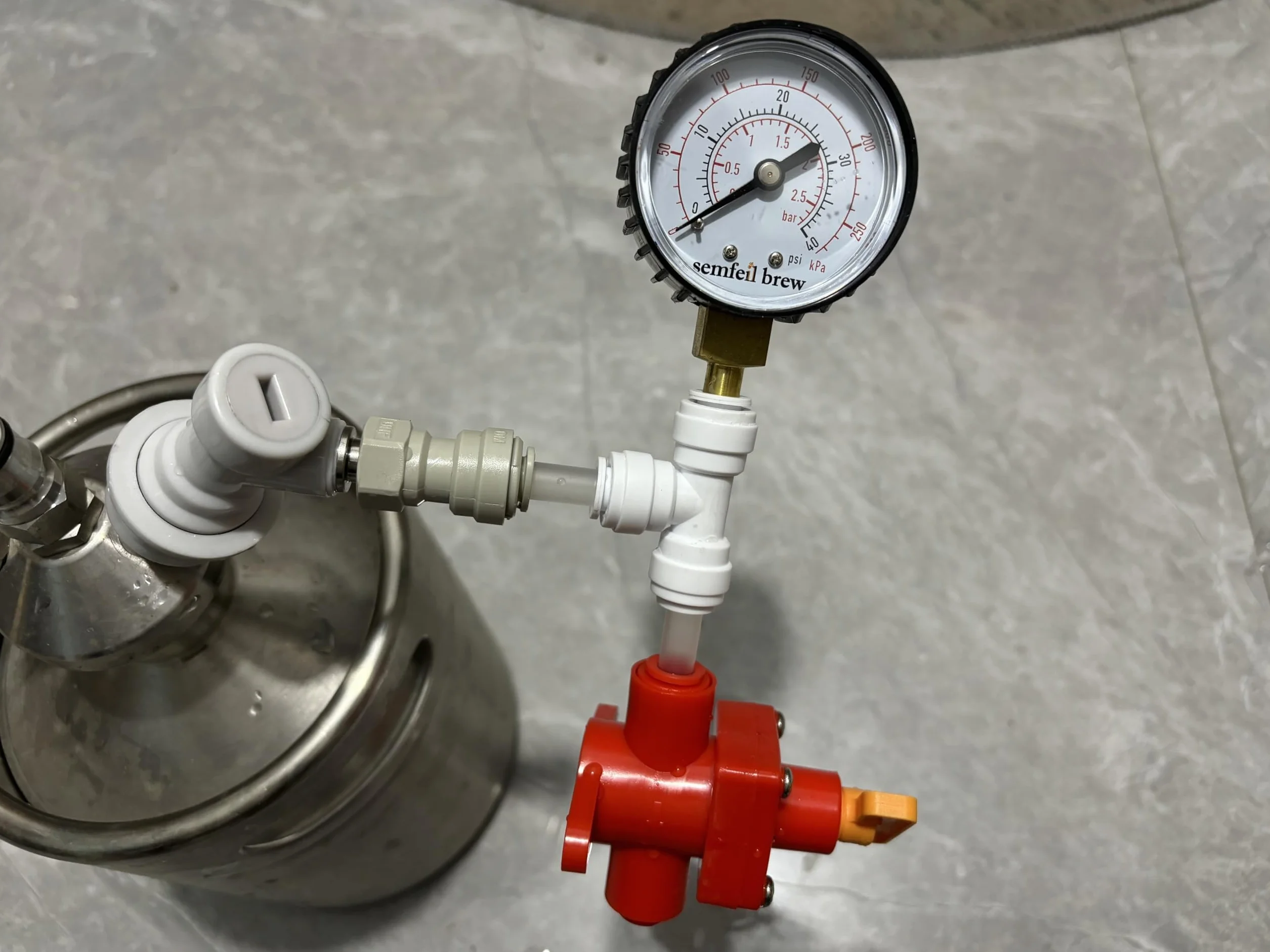 BlowTie Diaframma Ball Lock Keg Birra Spunding Valve Per La Birra Kit completo per la produzione di birra Casa Birra Spunding Valve Corny barile Fermento CO2 Valvola a pressione costante