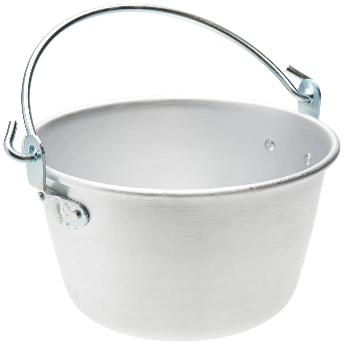 Pentole Agnelli FAMA4426 Paiolo con Manico Arco e Orlo in Alluminio BLTF, 26 cm, Argento