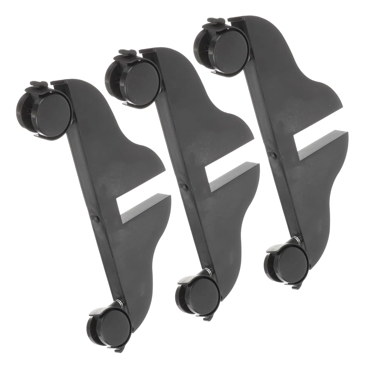 Generico Base per Schermo Divisorio 3pezzi in PVC con Ruote Resistenti all Usura e Design Antiscivolo, Supporto Stabile per Separé in Nero per Feste e Biblioteche