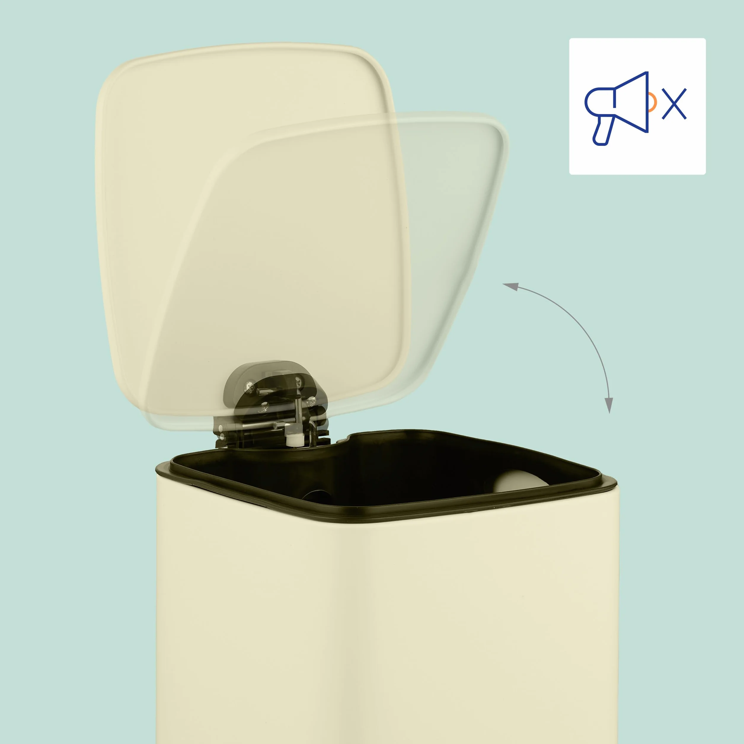 Relaxdays Pattumiera Bagno a Pedale 8 L, Cestino Interno Rimovibile, Coperchio Ammortizzato, Sacchetti Inclusi, Metallo