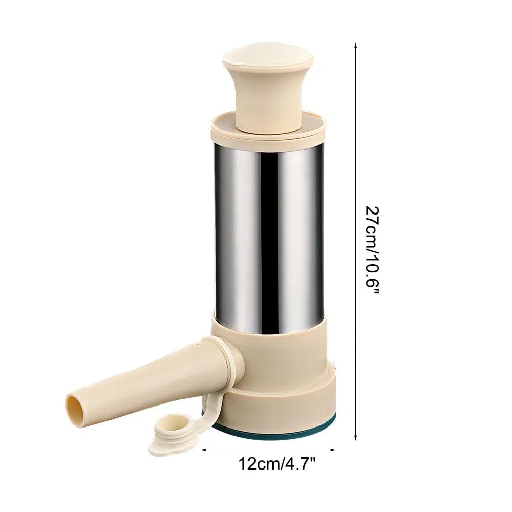 Insaccatrice per Salsicce, Macchina per Salsiccia Manuale Staccabile con 4 Ugelli di Riempimento di Diverse Dimensioni per Uso Domestico in Cucina