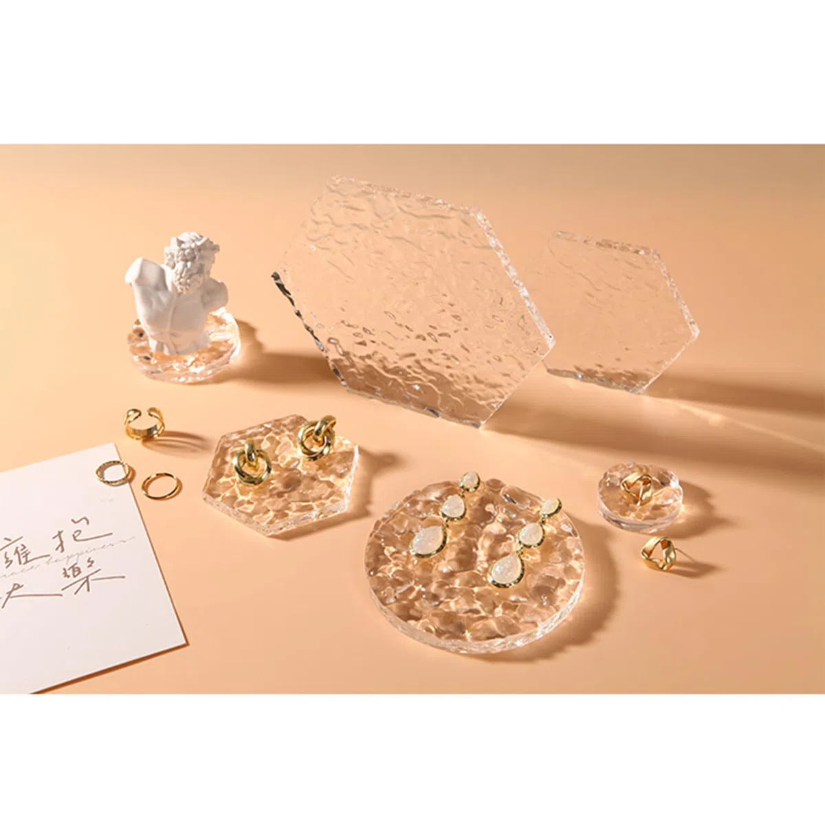 Foglio di Ondulazione Acrilica Pannelli Rettangolari Acrilici Trasparenti Pannelli di Motivo d'Acqua con Struttura in Pietra Perfetto per L'artigianato di Design Artistico,3mm,300x500mm