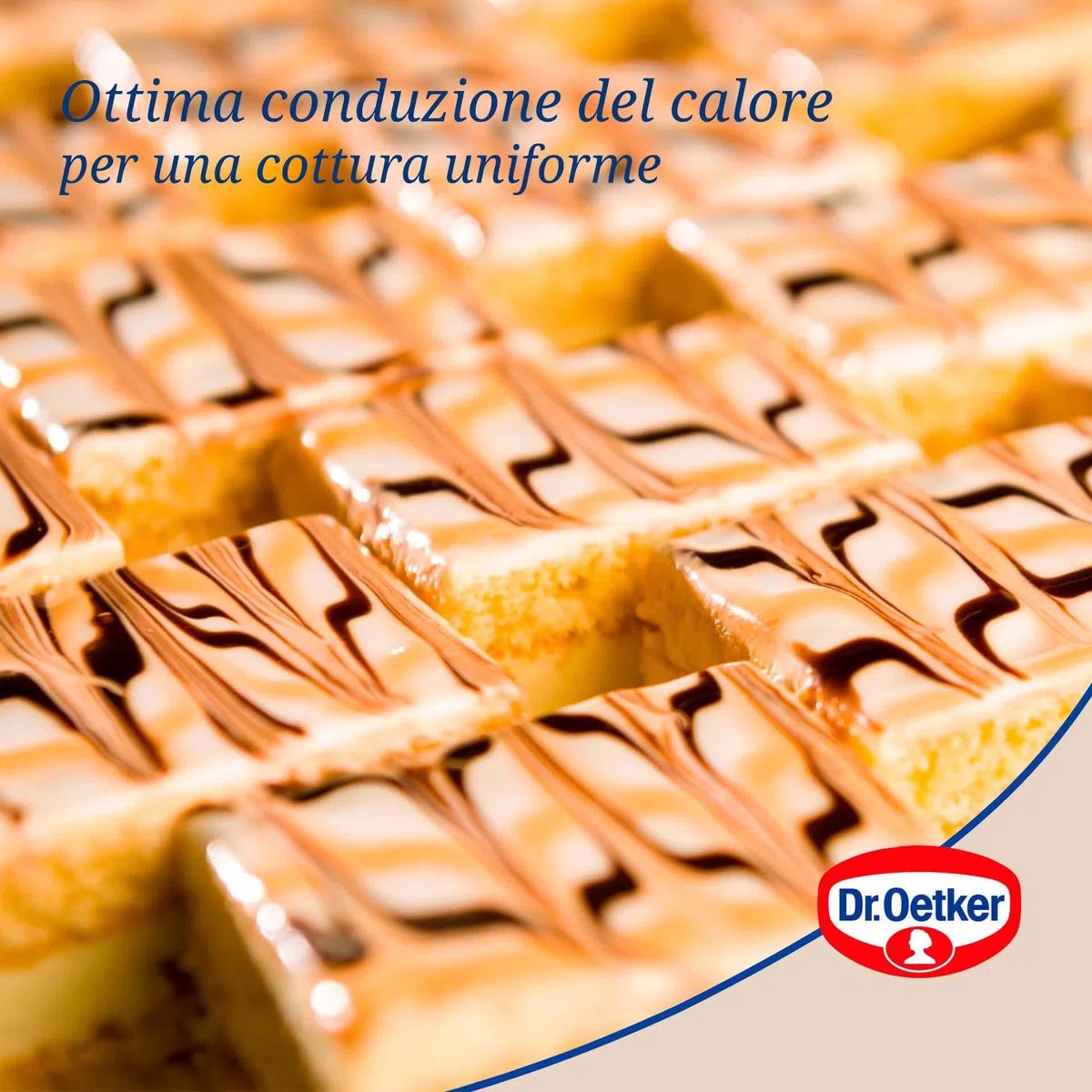 Dr. Oetker Stampo da forno rettangolare, tortiera con cerniera per torte, lasagne, teglia in acciaio e ceramica con rivestimento antiaderente, antigoccia, 38x25x7 cm