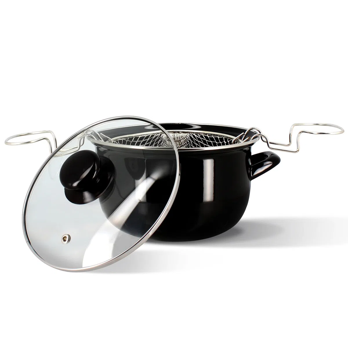 Util'Home 3645580 - Friggitrice in Acciaio, 26 cm, Colore: Nero