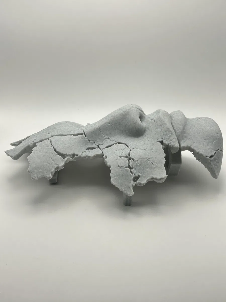 Nex-Home Maschera Decorativa da Parete - Moderna Scultura Artistica 3D Decorazione Wall Art Contemporanea per Casa, Studio, Ufficio e Gaming Foro per Portalampada E14 Design Moderno (Marmo - Grezzo)