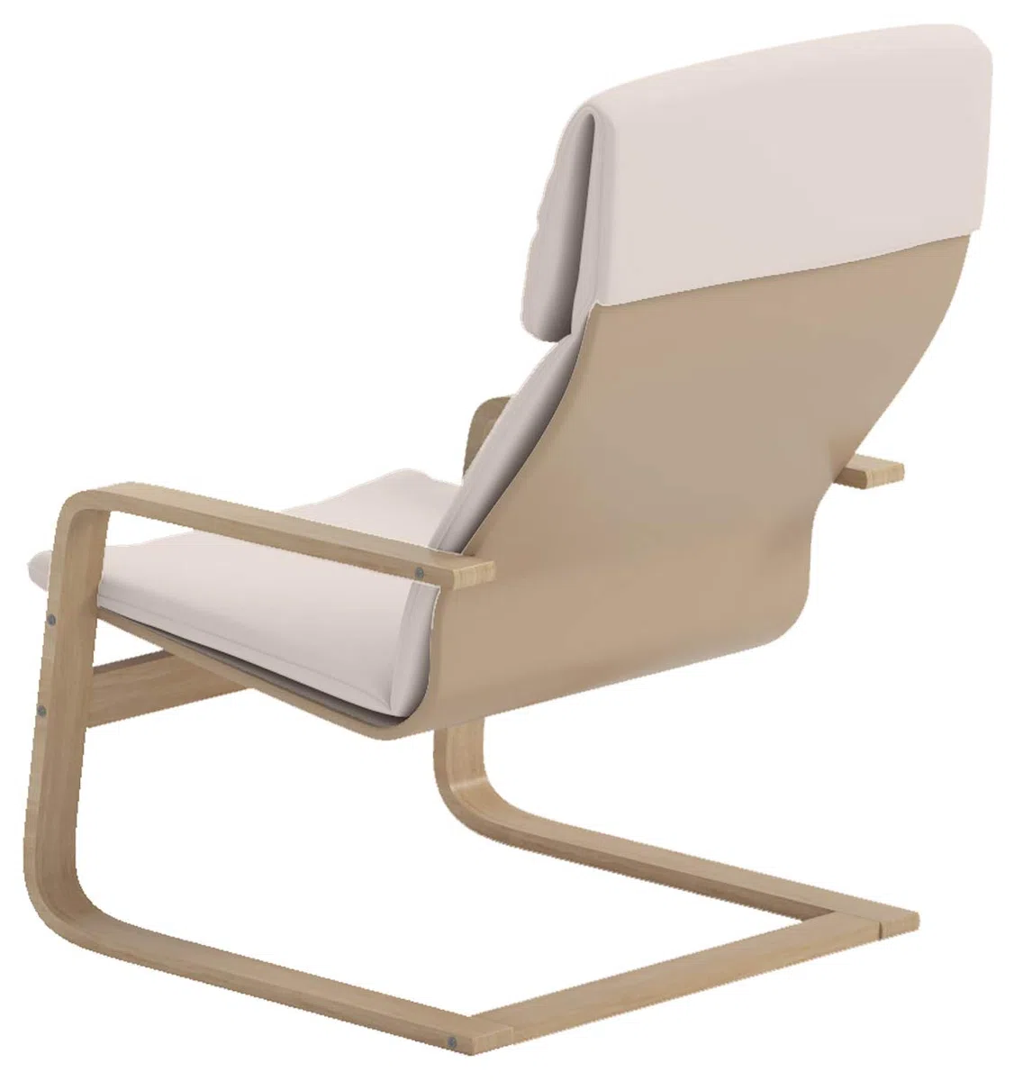 HomeTown Market Custodia di ricambio in Pello durevole compatibile con IKEA Pello sedia o poltrona (lino poliestere beige)