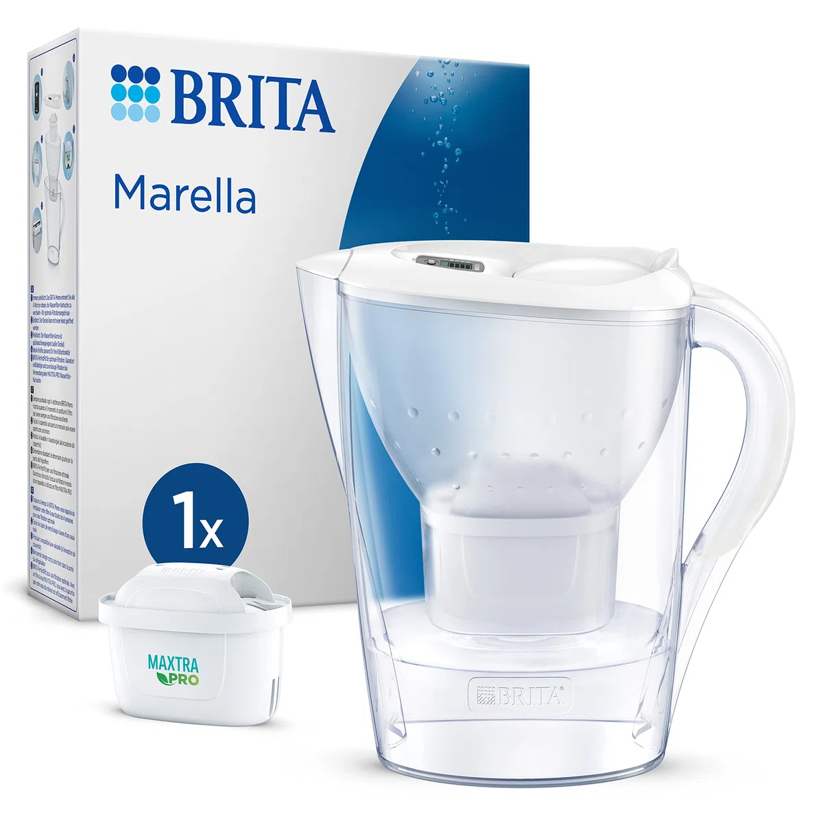 BRITA Marella Cool Water Filter Jug 2,4L + Maxtra Pro All-in-1 Waterfilter
