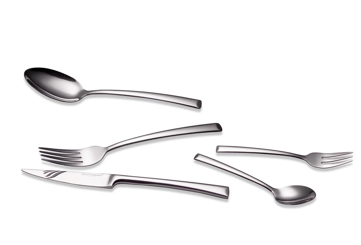 ECHTWERK Posate Avelino, Silver Edition, 30 Pezzi, Posate per 6 Persone, Acciaio Inossidabile 18/10, Lucido, Set di Posate, per tavoli Festivi, con Scatola di immagazzinaggio
