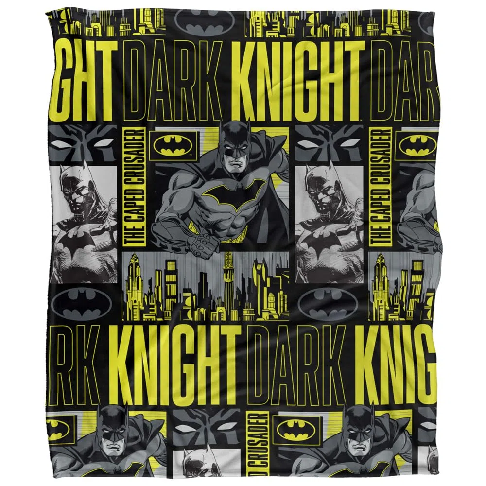 LOGOVISION Batman Dark Knight Panels Coperta super morbida al tatto setoso – 152 x 127 cm