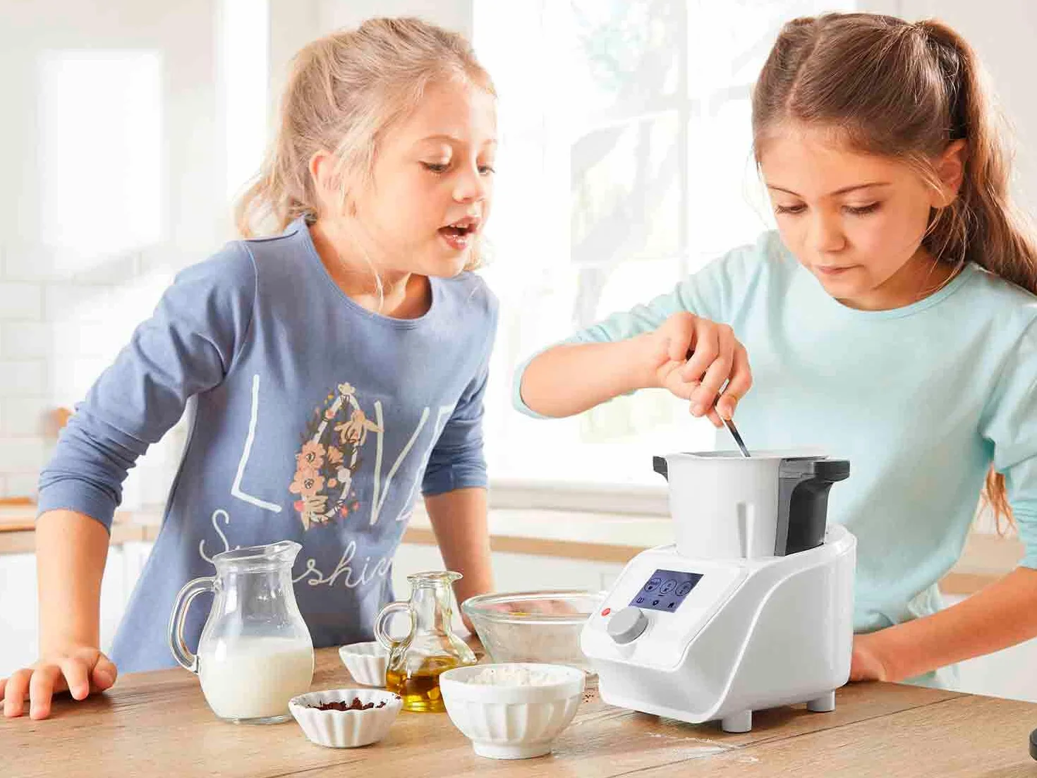 Monsieur Cuisine mini robot da cucina per bambini con display LCD a colori da 2,4 con 5 ricette