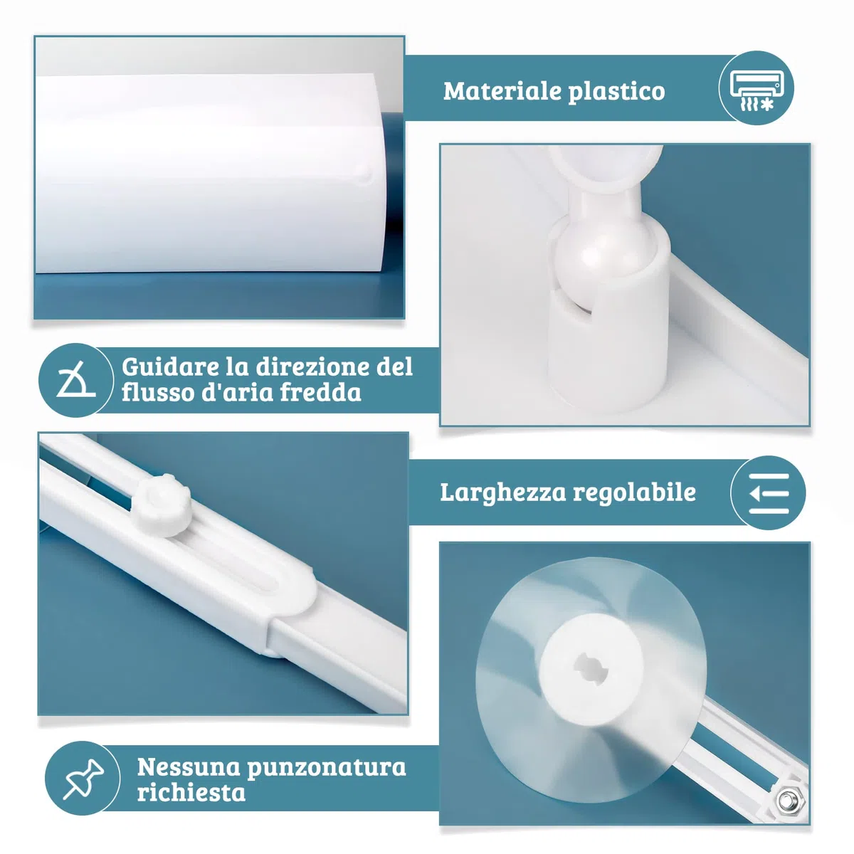 Deflettore Condizionatore Universale,Condizionatori Deviatore Aria Condizionatore Deflettore Aria Condizionata Deflettori Aria Condizionata per Soggiorno, Ufficio, Camera da Letto