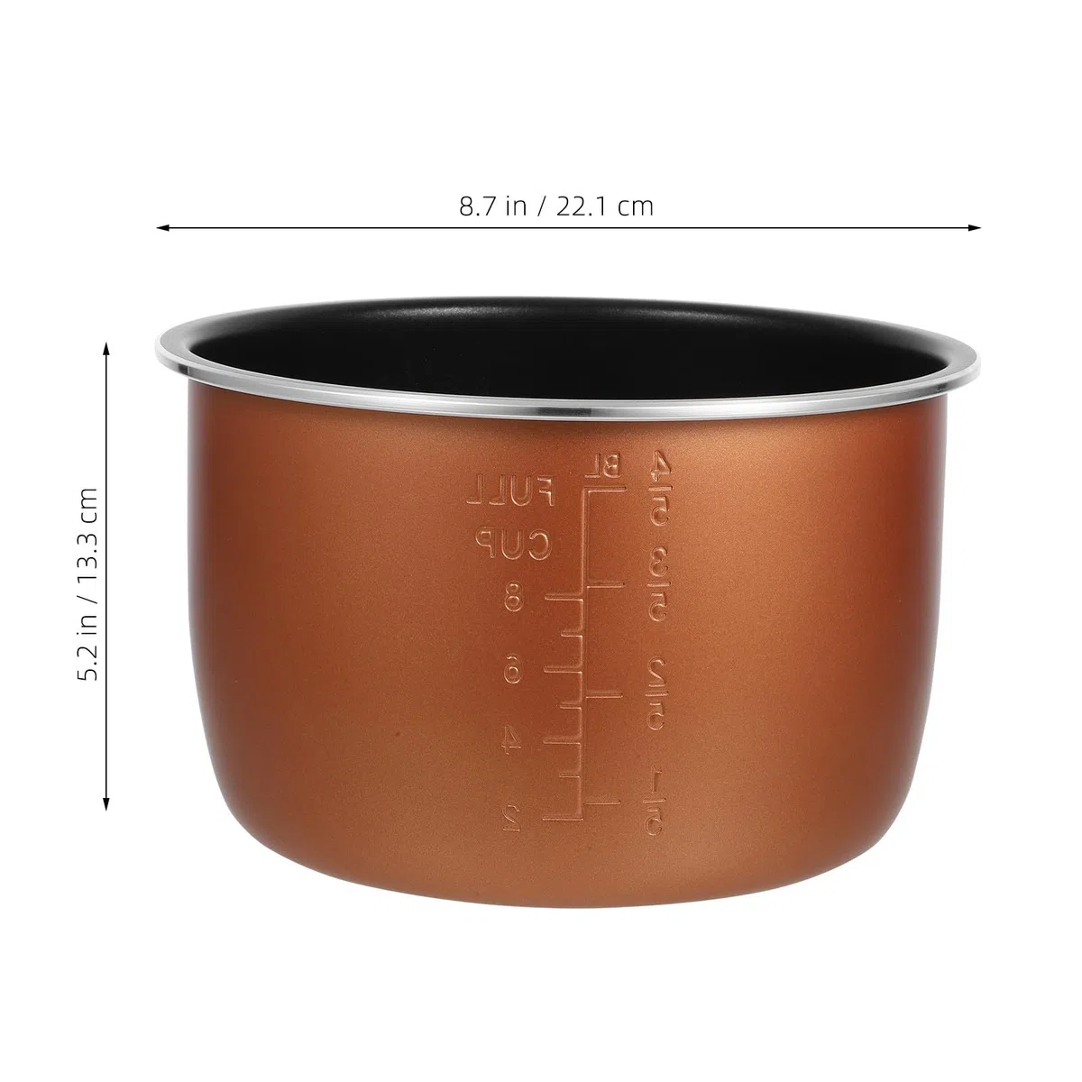 Pentola Interna per Cuociriso in Acciaio Inox 304 Spesso, Vaso di Ricambio per Fornello Elettrico, Accessorio Cucina Domestica Resistente