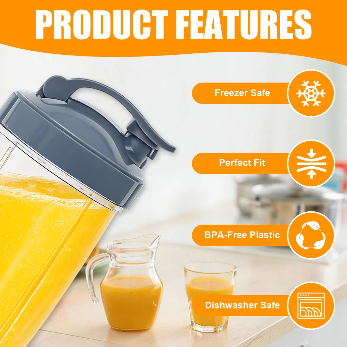 Poweka Pezzi di Ricambio Compatibile con Nutribullet 600 W / 900 W Mixer, 2 Tazze da 32oz con Coperchio Pieghevole Compatibili con Nutribullet Frullatore ad Alta Velocità