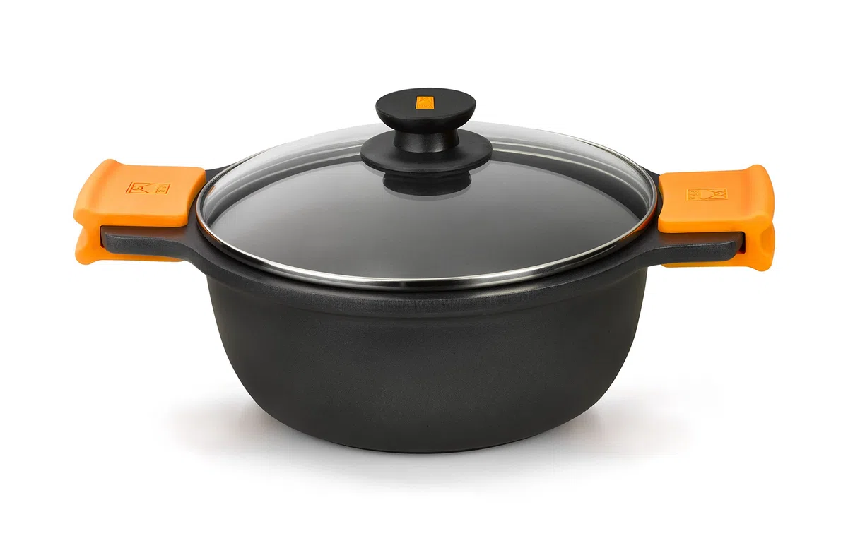 BRA Efficient | Casseruola alta, Metal, Nero, 20 cm