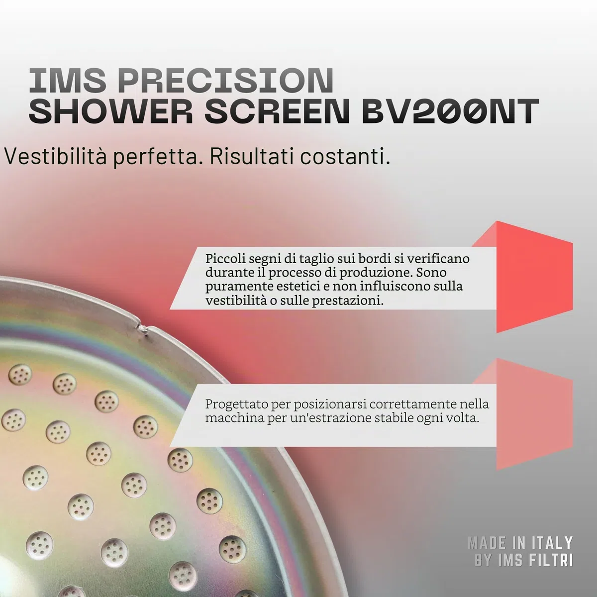 IMS Precision Nanotech - Schermo doccia compatibile con macchine Breville Sage Espresso Express, Bambino, Bambino Plus, Impress, Barista Touch, Infuser, Duo Temp (BV200NT)