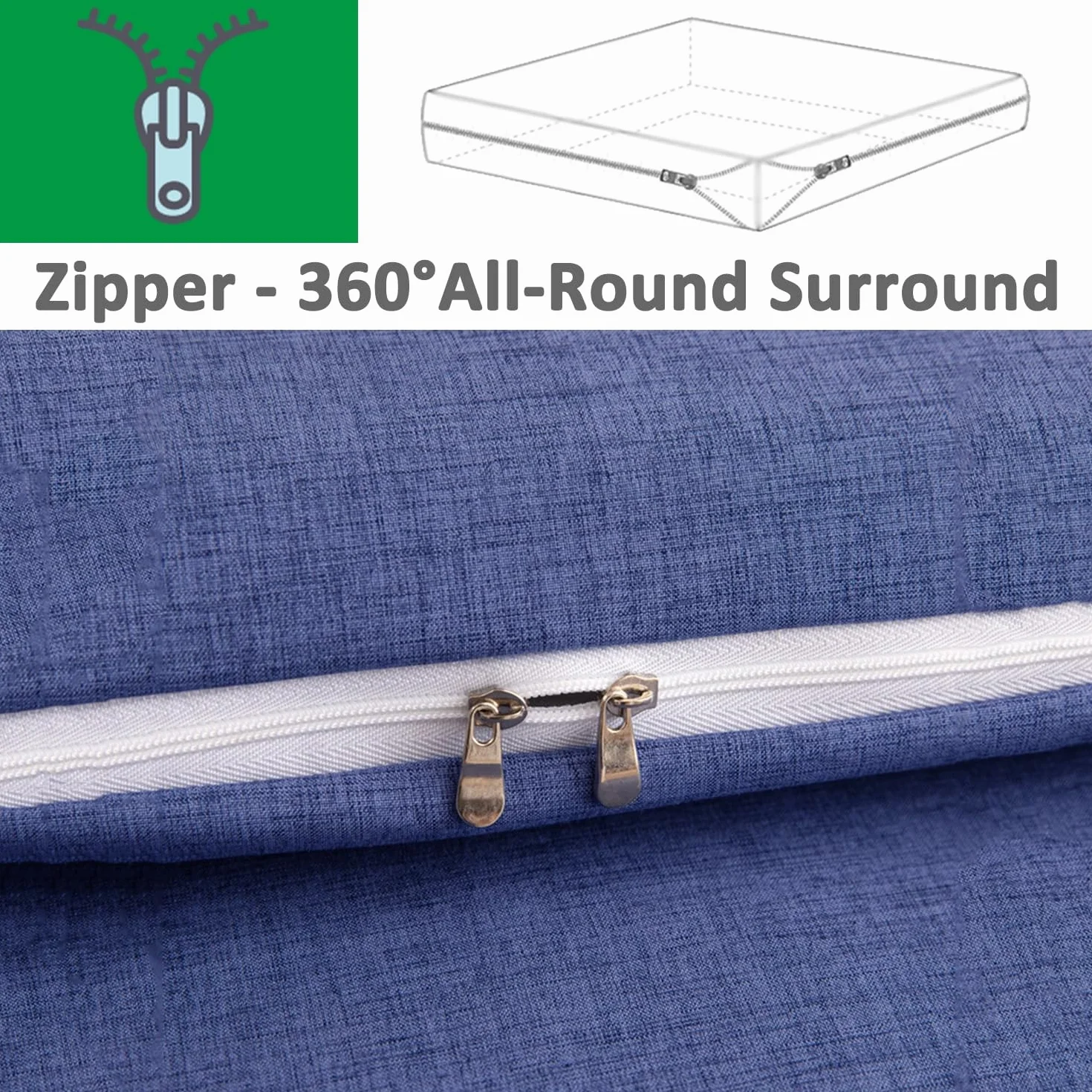 Fodera Futon Morbida 100% per Materasso Futon Pavimento Shikibuton Tradizionale,Copertura Protettiva per Tappetino Tatami Cotone Lavabile con Cerniera,Senza Materasso,Verde,80x190cm/31x75