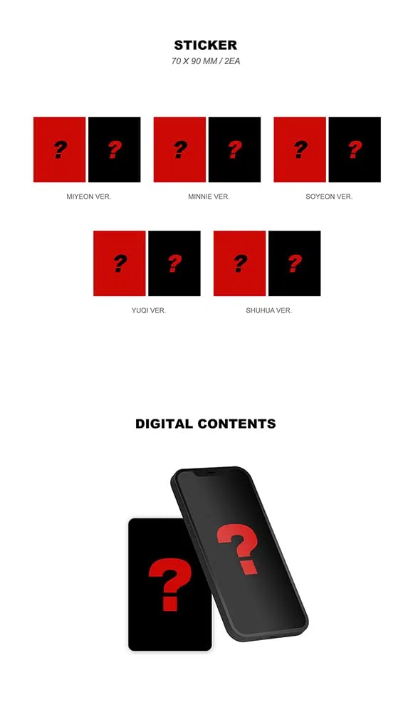 (G) I-DLE - [2 TWO] 2ND FULL ALBUM POCAALBUM VER. [SHUHUA Version] Album Photostand Package+Sleeve+QR Card+Photocards+Sticker+Digital Contents+User Guide+(Extra (G) I-DLE 5 Photocards+Pocket Mirror)