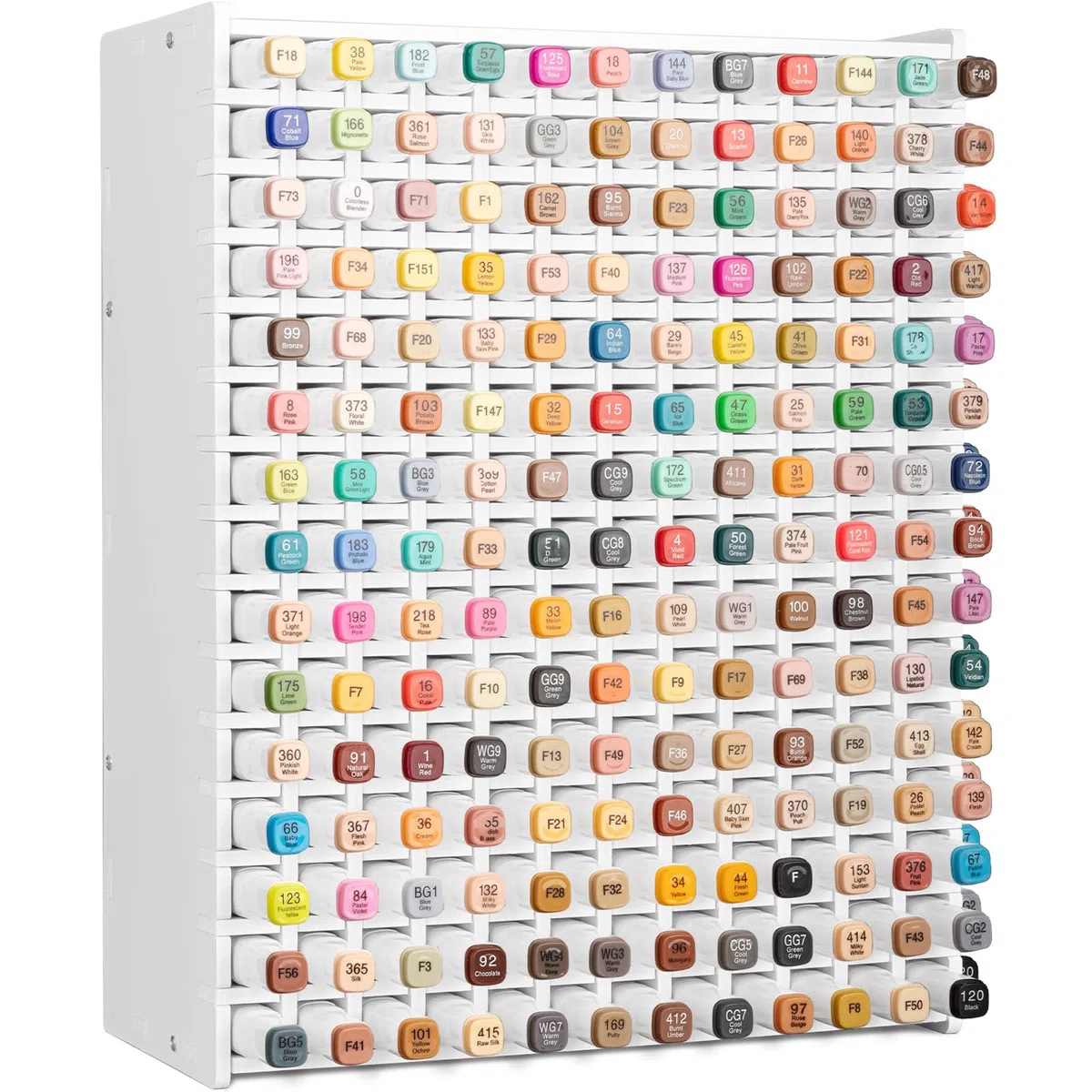 Scaffale per pennarelli da 180 slot, efficiente organizer da scrivania per bambini, robusto fissaggio a vite, adatto per vari pennarelli, pennelli per acquerelli, penne e matite
