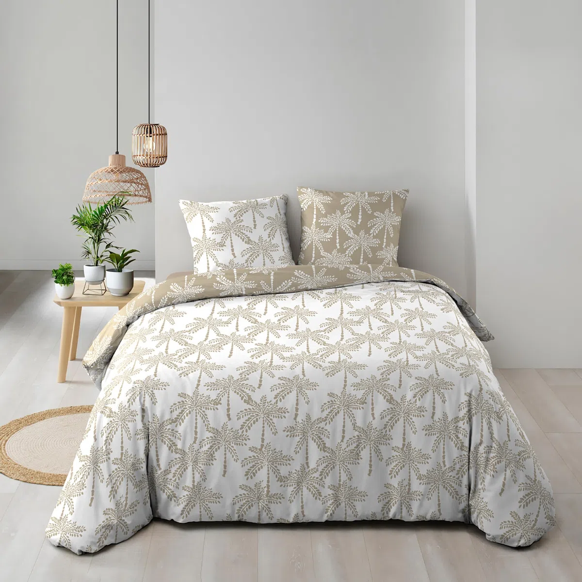 douceur d'intérieur, set da 3 pezzi (240 x 220 cm) Oliana, reversibile, 100% cotone