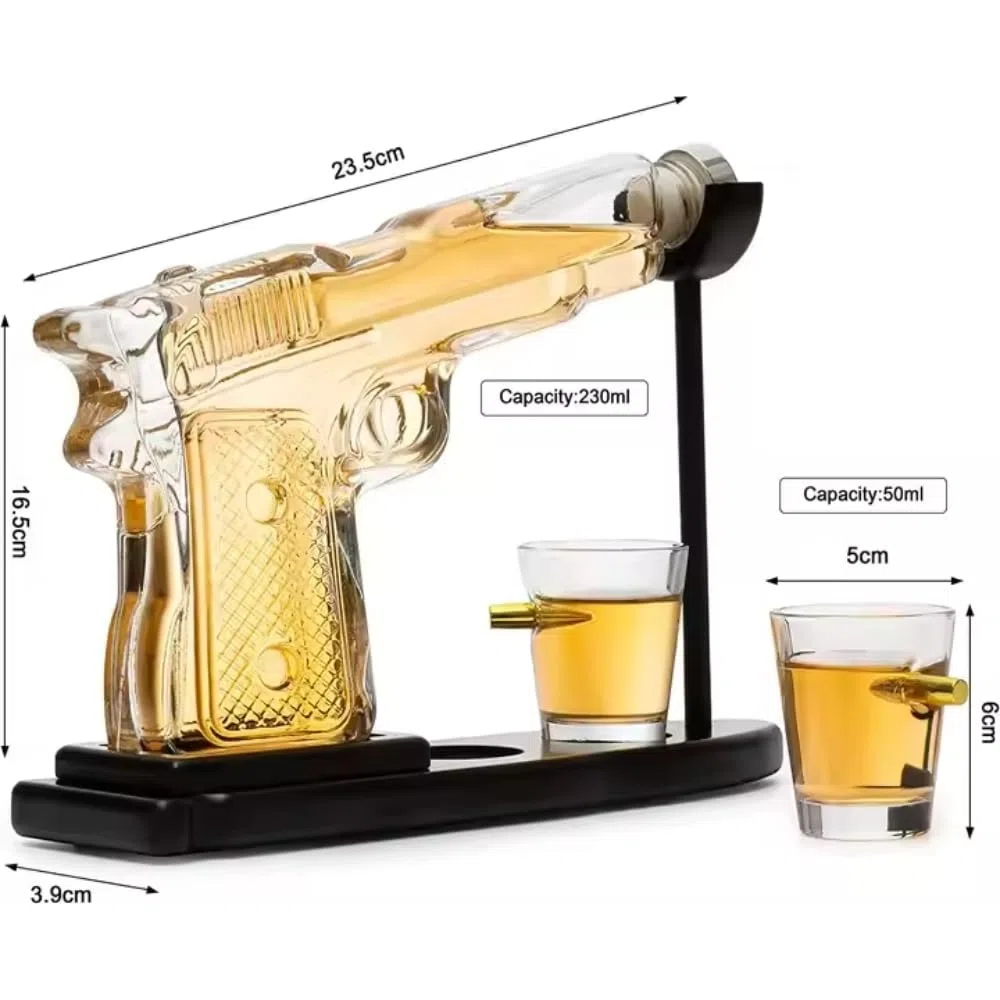Set di decanter da uomo, regalo di compleanno unico per uomini e papà, dispenser di liquori, 230 ml, con due bicchierini da liquore, regalo per lui marito