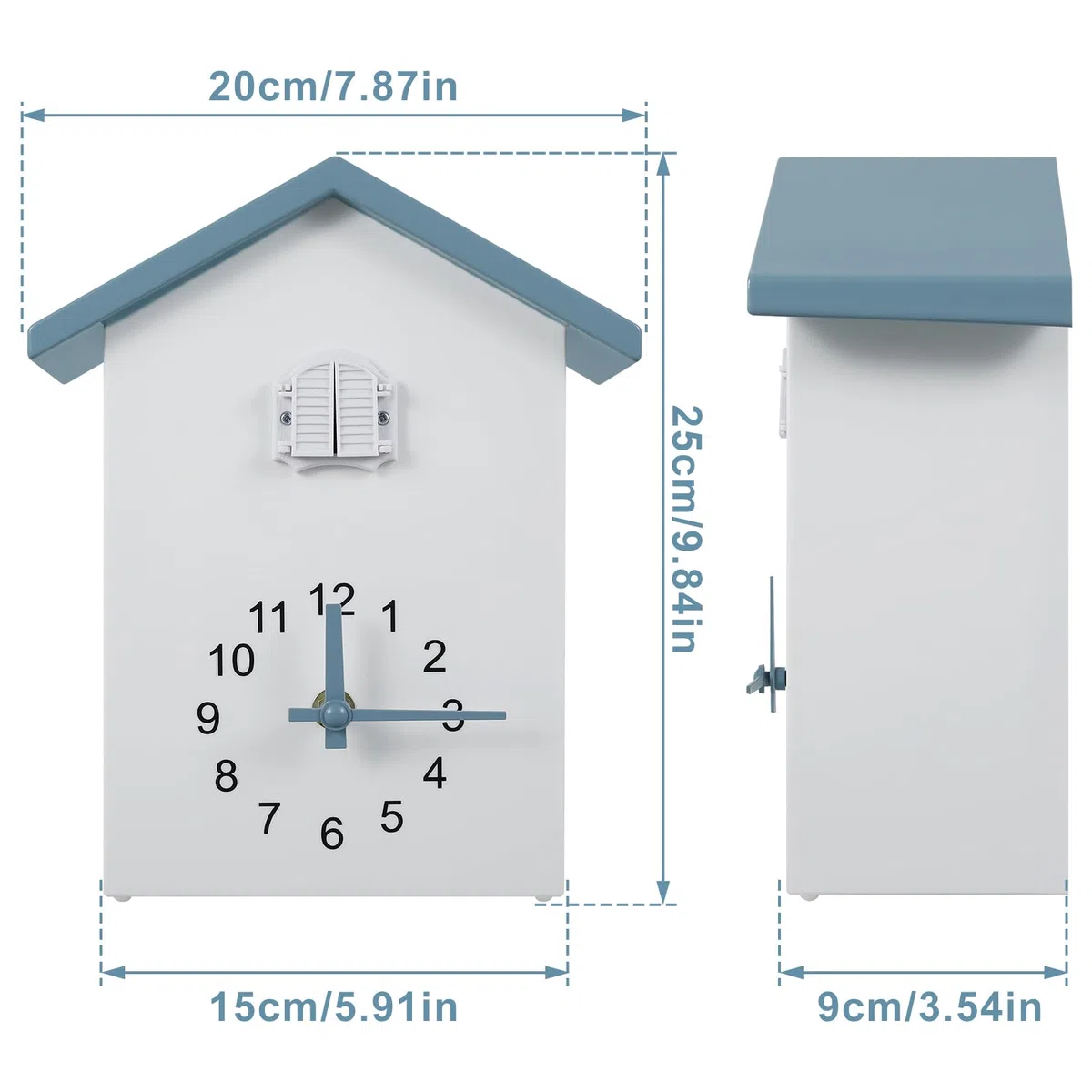 Orologio da parete con pendolo a cucù, orologio a cucù con suono di cucù, orologio da parete con cucù moderno, pratico alimentato a batteria, decorazione per camera da letto, ufficio, scuola, regalo