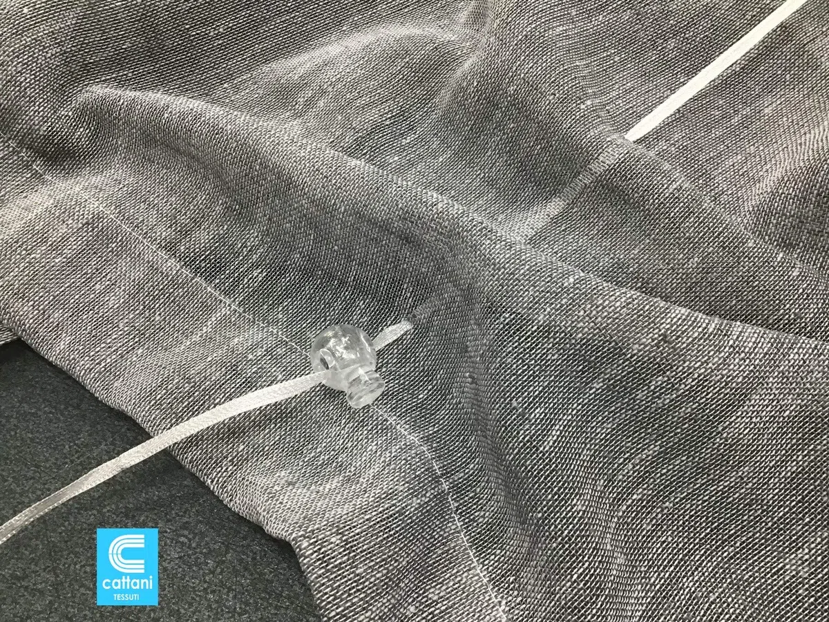 mauro Coppia Tende a Pacchetto Tendine Regolabili per Finestra e Porta a Vetro Larghezza 65 cm-Colore Grigio (B - 2 * 65x240 cm)