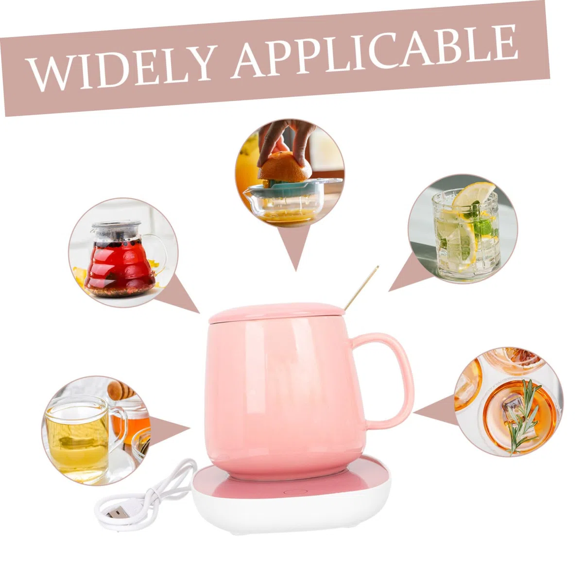 UPKOCH 1 Set Tazza Di Riscaldamento Automatico Espresso Riscaldatore In Ceramica Scaldacandela Elettrico Caffè Piatto Più Caldo Bevanda Piastra Più Calda Latte Più Caldo Pad Ceramica