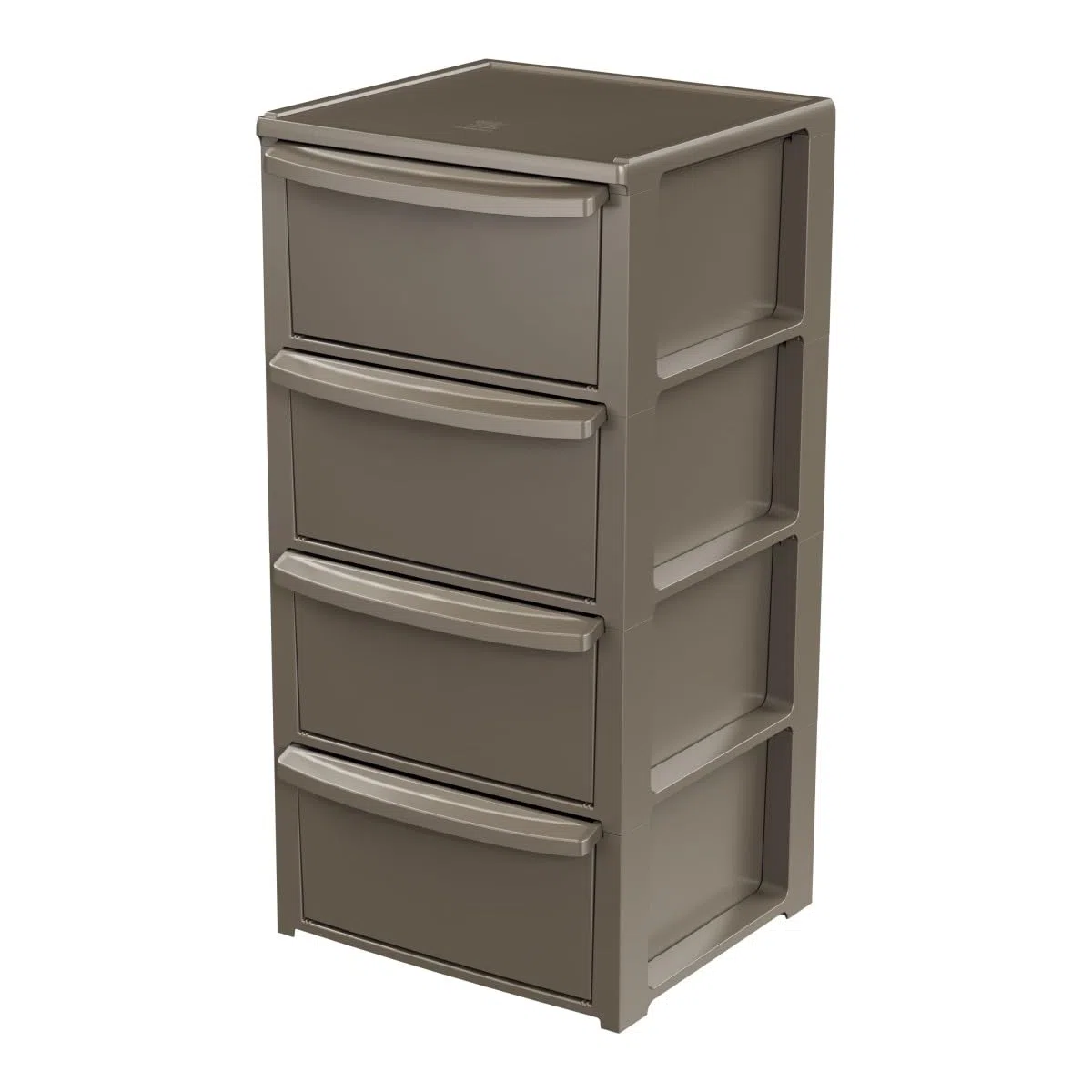 Art Plast - Cassettiera bassa con 4 cassetti 39 x 38,5 x A 80,5 cm - Marrone - Mobile per la camera da letto, ufficio, lavanderia - Mobile basso da archiviazione