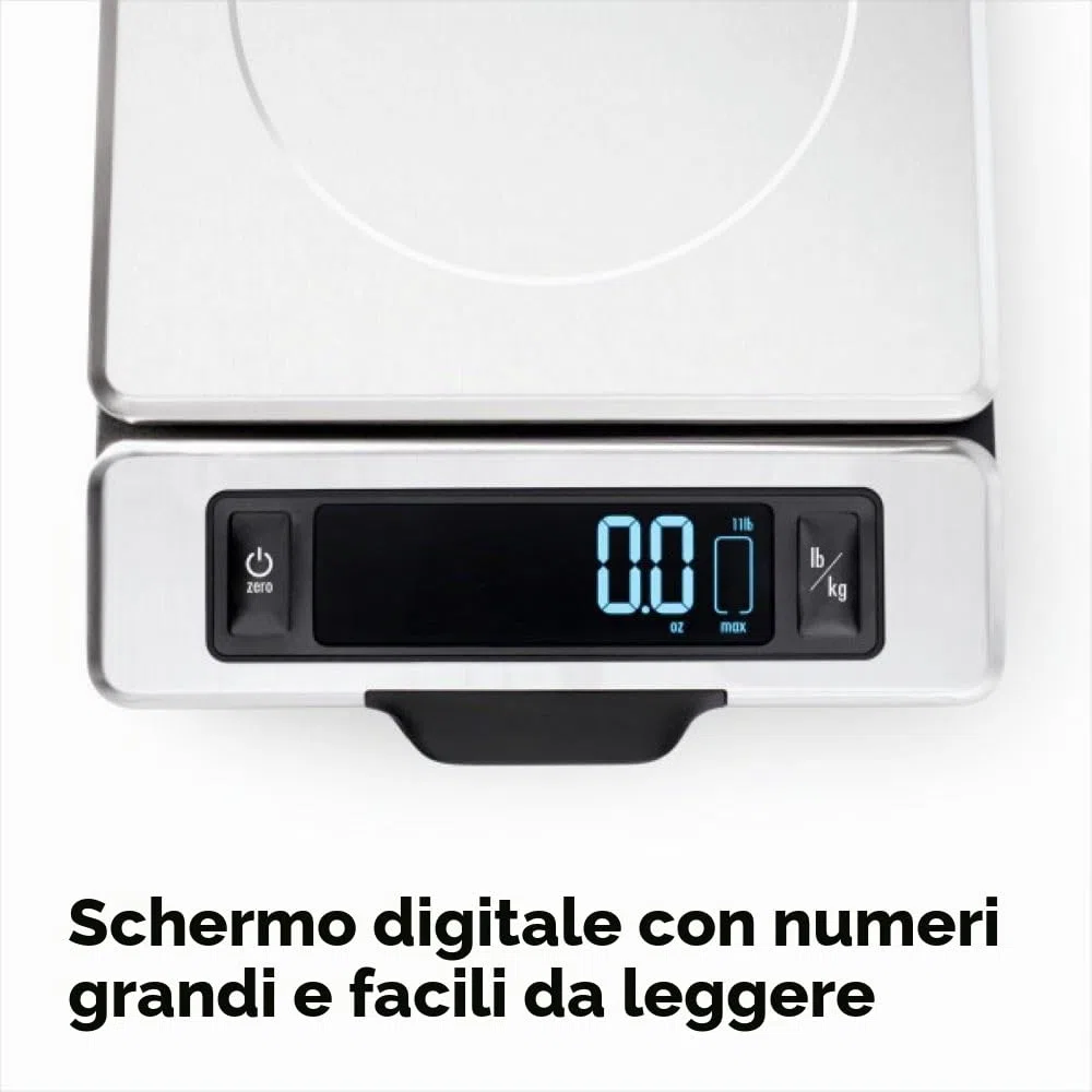 OXO Good Grips Bilancia da cucina digitale in acciaio Inox da 5 kg
