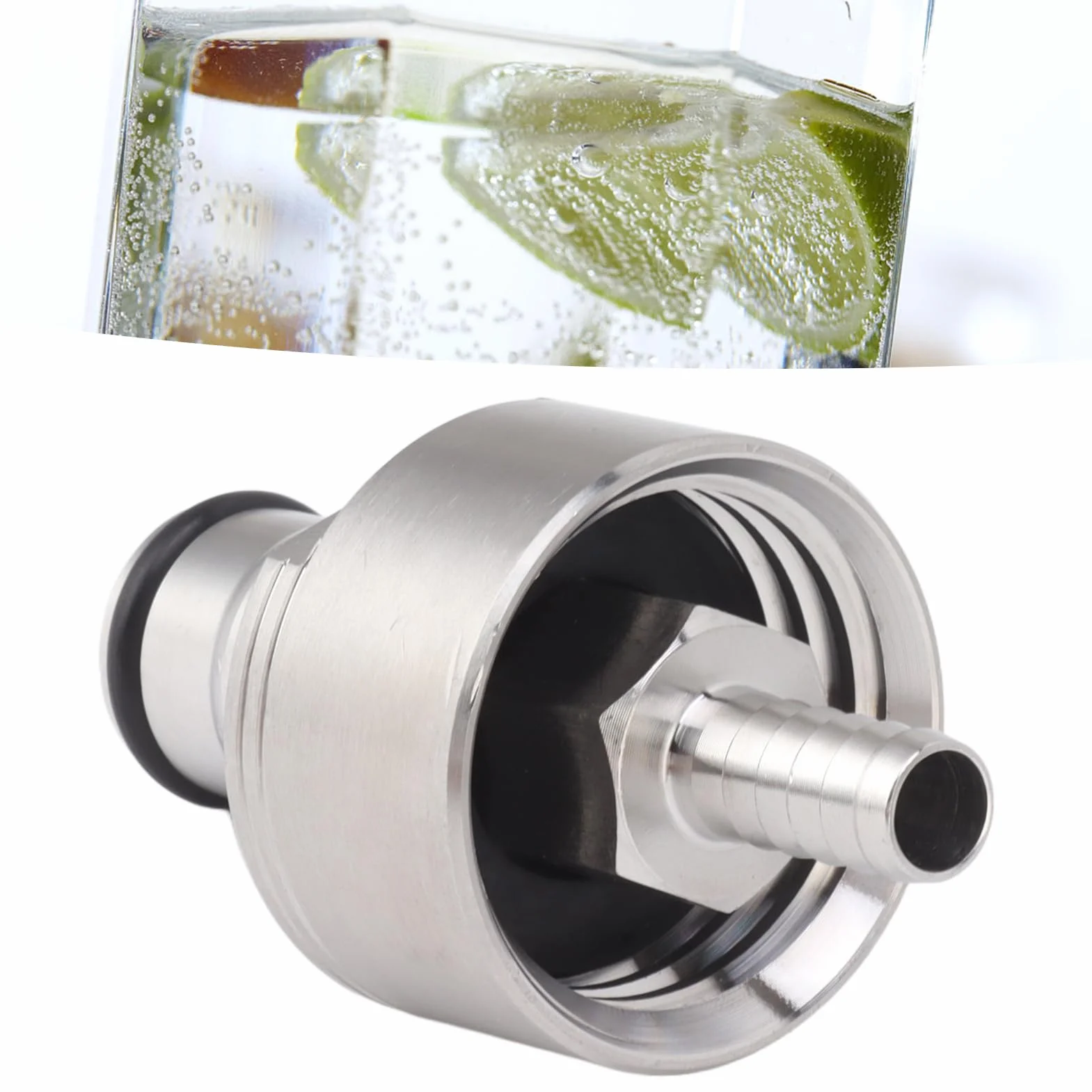 Haofy 2 PZ Tappo di Carbonatazione in Acciaio Inossidabile Carbonatazione Forzata Riempimento Bottiglia in PET Tappo di Accoppiamento CO2 per Blocco Sfera di Birra Soda