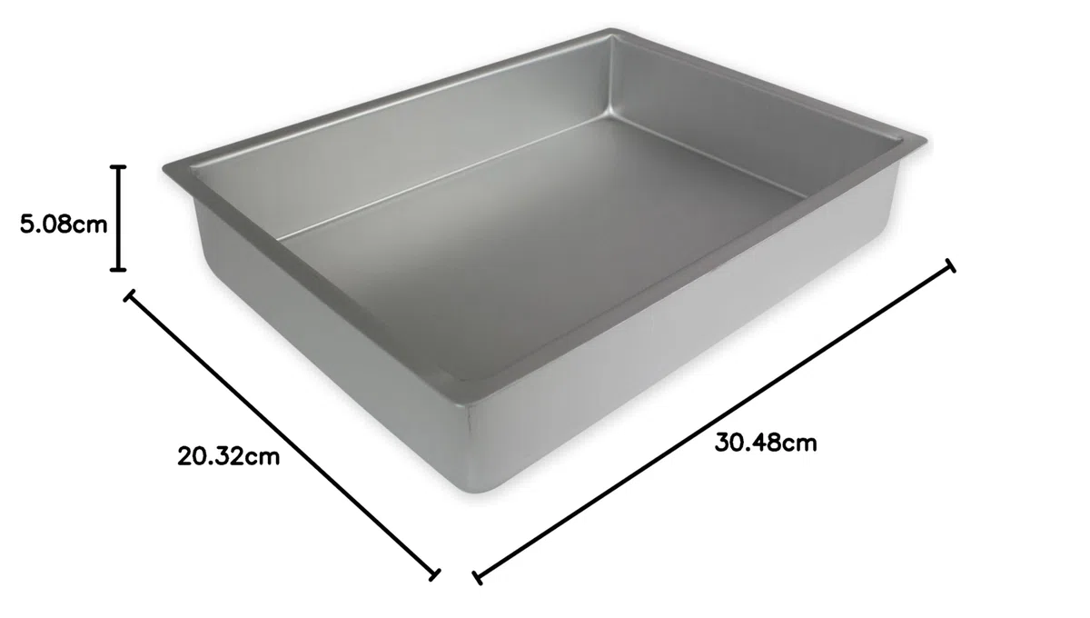 PME - Teglia Professionale Rettangolare in Alluminio 20 x 30 x 5 cm