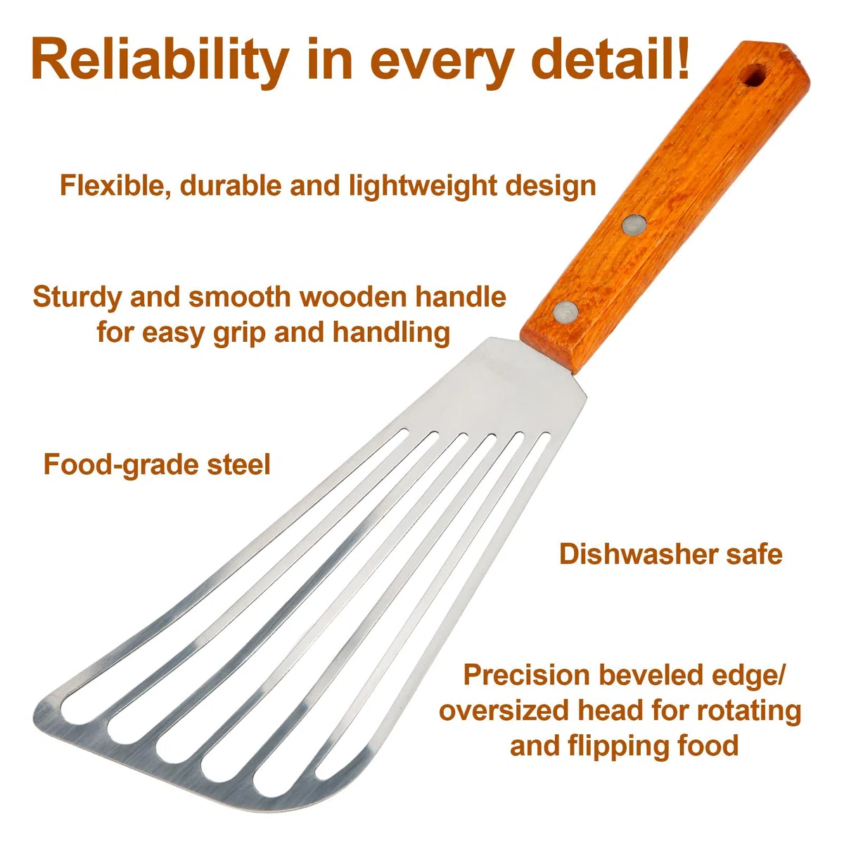 BOXOB 2pz Spatola per Pesce in Acciaio Inossidabile, Set di Spatole Pesce Resistenti Spatola Scanalata da Cucina per Girare Pancake Uova e Altro Ancora