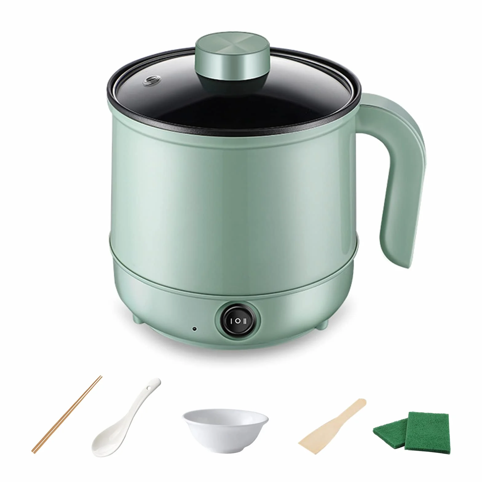 Electric Capentola Calda and Hot Pot, Multifunzionale Termica Cottura Pentola a Vapore Elettrica, Portatile Isolamento Pentola Elettrica,Pentola Elettrica Piccola per Viaggi/Hotel/Appartamento