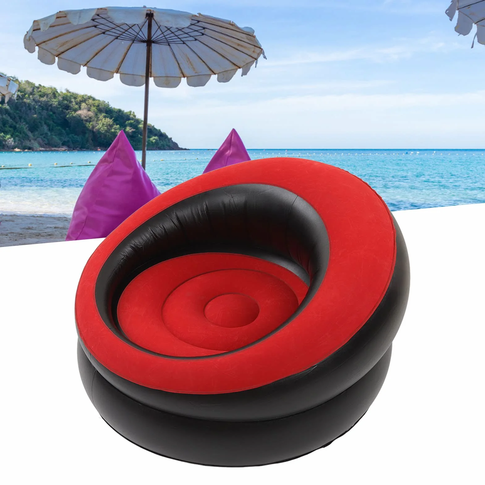 Sedia Gonfiabile, Divano Gonfiabile da Campeggio Divano ad Aria Portatile divano gonfiabile pieghevole Poltrona Sacco Gonfiabile da Esterno per Soggiorno Camera da Letto Ufficio Balcone Viaggio