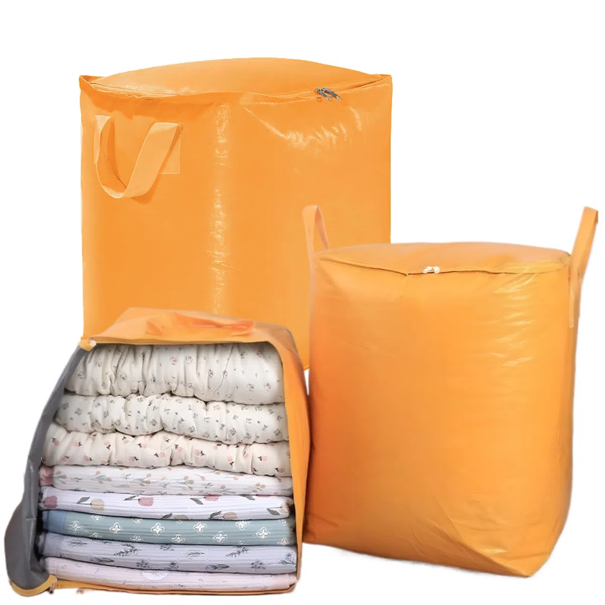 Confezione da 3 borse da trasloco resistenti, 240 l, colore: giallo