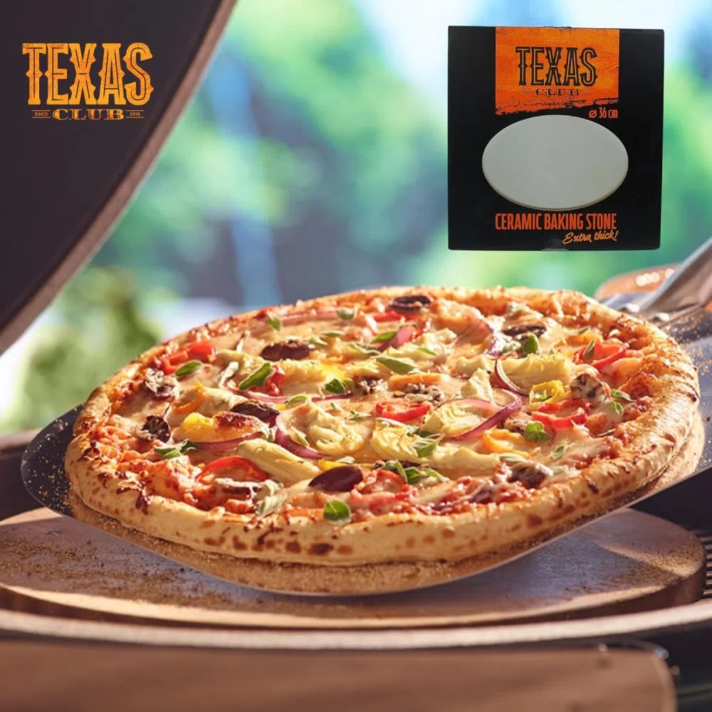 KAMADO BONO Pizza Baking Stone 30 cm Flat Ceramic Baking Stone per pizza